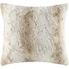 Madison Park Zuri Faux Fur Ombre Stripe Ultra Soft Luxury Decorative Throw Pillows, for Couch Bed with Insert, 20×20, Leopard(Sand)