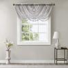 Sheer Curtain Irina Embroidered Kitchen, Transitional Fabric Sheers Single Curtain for Living Room Light Privacy Curtain Diffusing Sunlight, 1-Panel Pack, 50″ x 95″, White(Grey)
