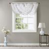 Sheer Curtain Irina Embroidered Kitchen, Transitional Fabric Sheers Single Curtain for Living Room Light Privacy Curtain Diffusing Sunlight, 1-Panel Pack, 50″ x 95″, White(White/Grey)