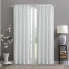 Sheer Curtain Irina Embroidered Kitchen, Transitional Fabric Sheers Single Curtain for Living Room Light Privacy Curtain Diffusing Sunlight, 1-Panel Pack, 50″ x 95″, White(White/Aqua)