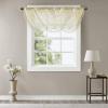 Sheer Curtain Irina Embroidered Kitchen, Transitional Fabric Sheers Single Curtain for Living Room Light Privacy Curtain Diffusing Sunlight, 1-Panel Pack, 50″ x 95″, White(Ivory)