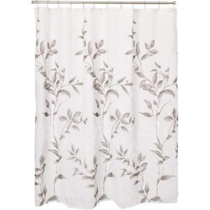 Madison Park Cecily Botanical Modern Shower Curtain, Contemporary Design Water Repellent Shower Curtains for Bathroom, 72 X 72, Grey(Grey)