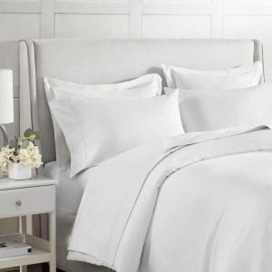 Madison Park Cotton Sheet Set, Soft & Breathable 500TC Egyptian Cotton Sheets, All Seaons Elastic Deep Pockect Sheet Set, Lightweighted 100% Egyptian Bed Sheets, Queen Grey 4 Piece(White)