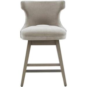 Madison Park Emmett Swivel Counter Stool with Charcoal Finish MP104-1119(Light Grey)