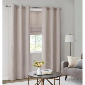 Madison Park Galen Basketweave 2-Panel Pack Window Curtain, Room Darkening, Grommet Top Easy to Hang, Fits up to 1.25″ Diameter Rod, 40″ W x 84″ H Ivory(Basketweave Taupe)