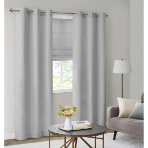 Madison Park Galen Basketweave 2-Panel Pack Window Curtain, Room Darkening, Grommet Top Easy to Hang, Fits up to 1.25″ Diameter Rod, 40″ W x 84″ H Ivory(Basketweave Grey)