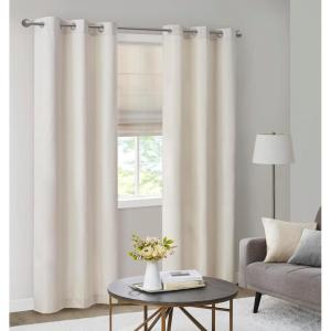 Madison Park Galen Basketweave 2-Panel Pack Window Curtain, Room Darkening, Grommet Top Easy to Hang, Fits up to 1.25″ Diameter Rod, 40″ W x 84″ H Ivory(Basketweave Ivory)
