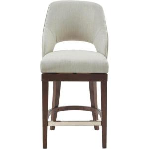 Madison Park Jillian Cream Counter Stool with Swivel Seat MP104-1074