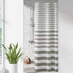 Madison Park Shower Curtain Spa Waffle Weave Shower Curtain for Bathroom 3M Scotchgard Moisture Management, Spa Quality Modern Shower Curtains for Bathroom, Standard 72×72 Taupe Ombre(Ombre Grey)