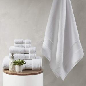 Madison Park Signature Splendor Luxury 100% Cotton Bathroom Towel Set – Soft, Plush 1000 GSM Heavyweight Hotel Quality, Zero Twist, Highly Absorbent, Quick Dry, Multi Sizes, White 6 Piece(White)
