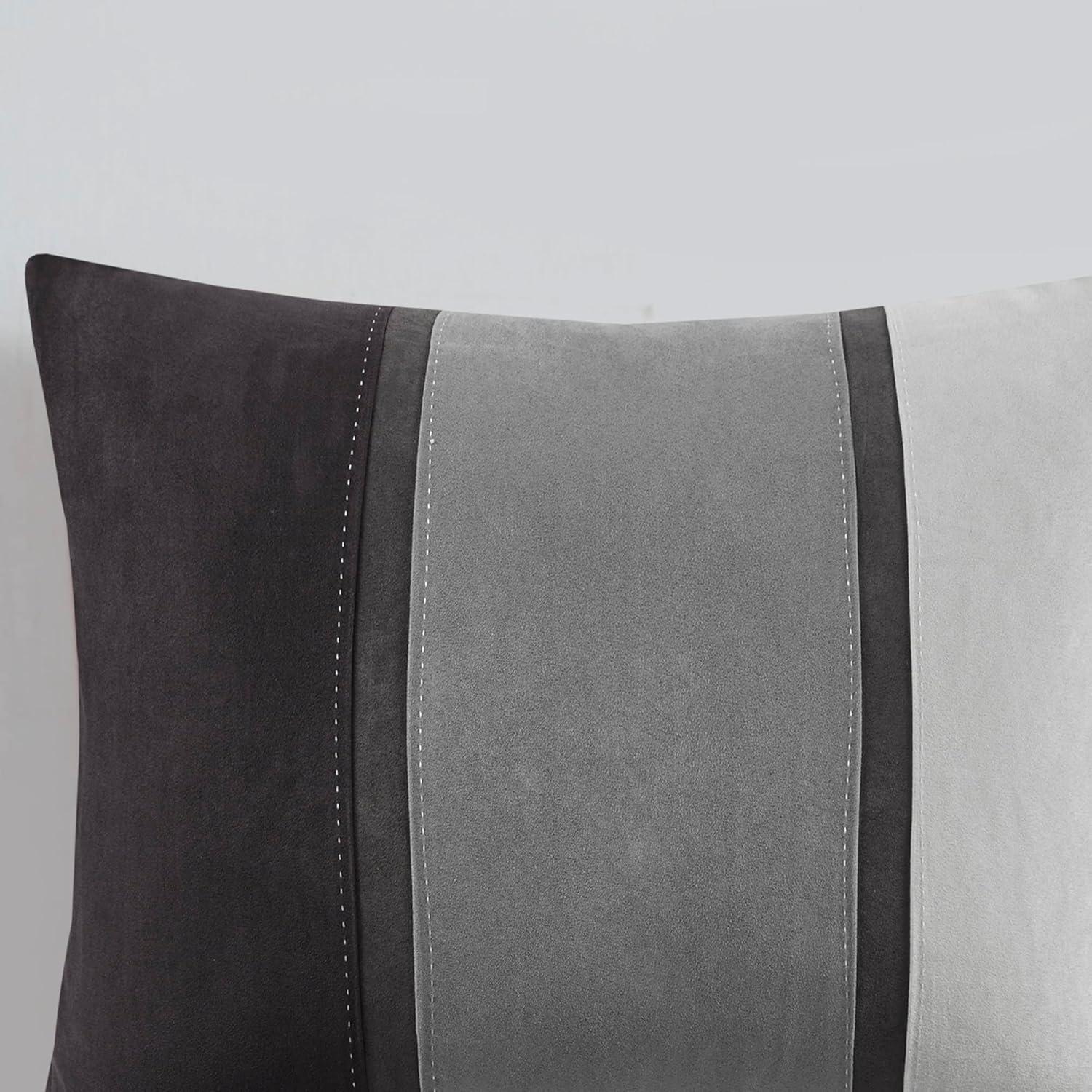 imageMadison Park Aubrey Duvet Cover Paisley Jacquard Duvet Cover Set Ultra Soft Microfiber Light Weight Bed Comforter Covers FullQueen90quotx90quot Taupe 6 PiecePalisades Faux Suede Black