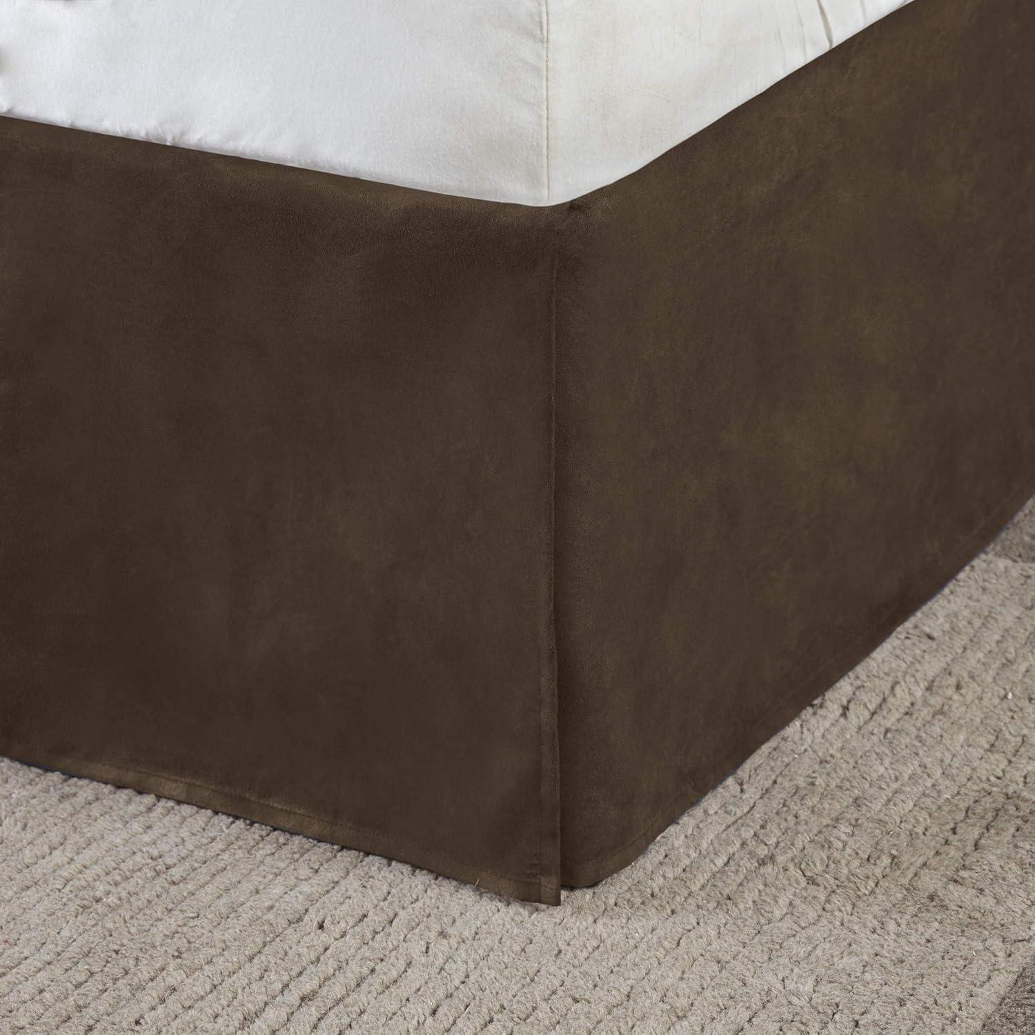 imageMadison Park Boone Cozy Comforter Set Faux Suede Deluxe Hotel Styling All Season Down Alternative Bedding Matching Shams Decorative Pillow Queen 90 in x 90 in Rustic Brown 7 PieceBrown 7pcs