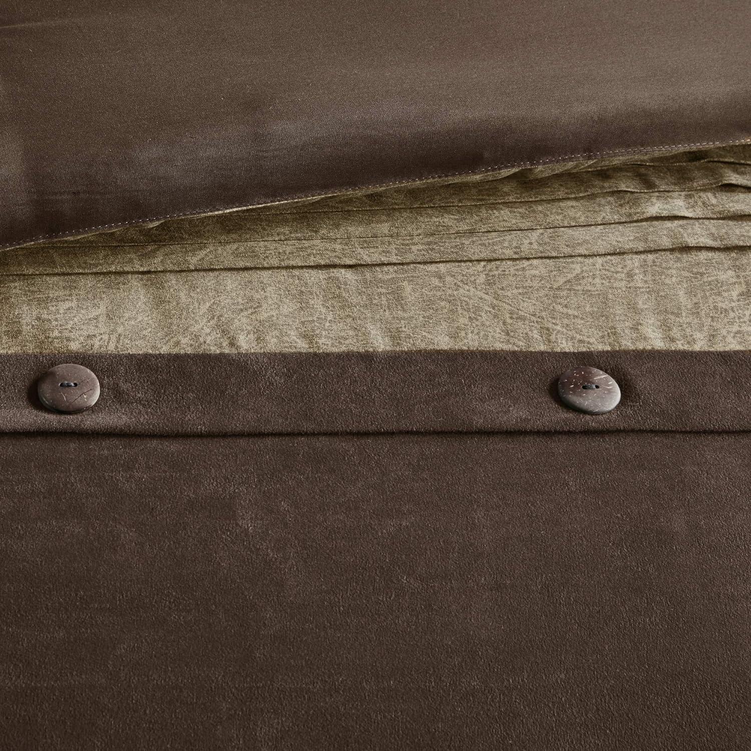 imageMadison Park Boone Cozy Comforter Set Faux Suede Deluxe Hotel Styling All Season Down Alternative Bedding Matching Shams Decorative Pillow Queen 90 in x 90 in Rustic Brown 7 PieceBrown 7pcs