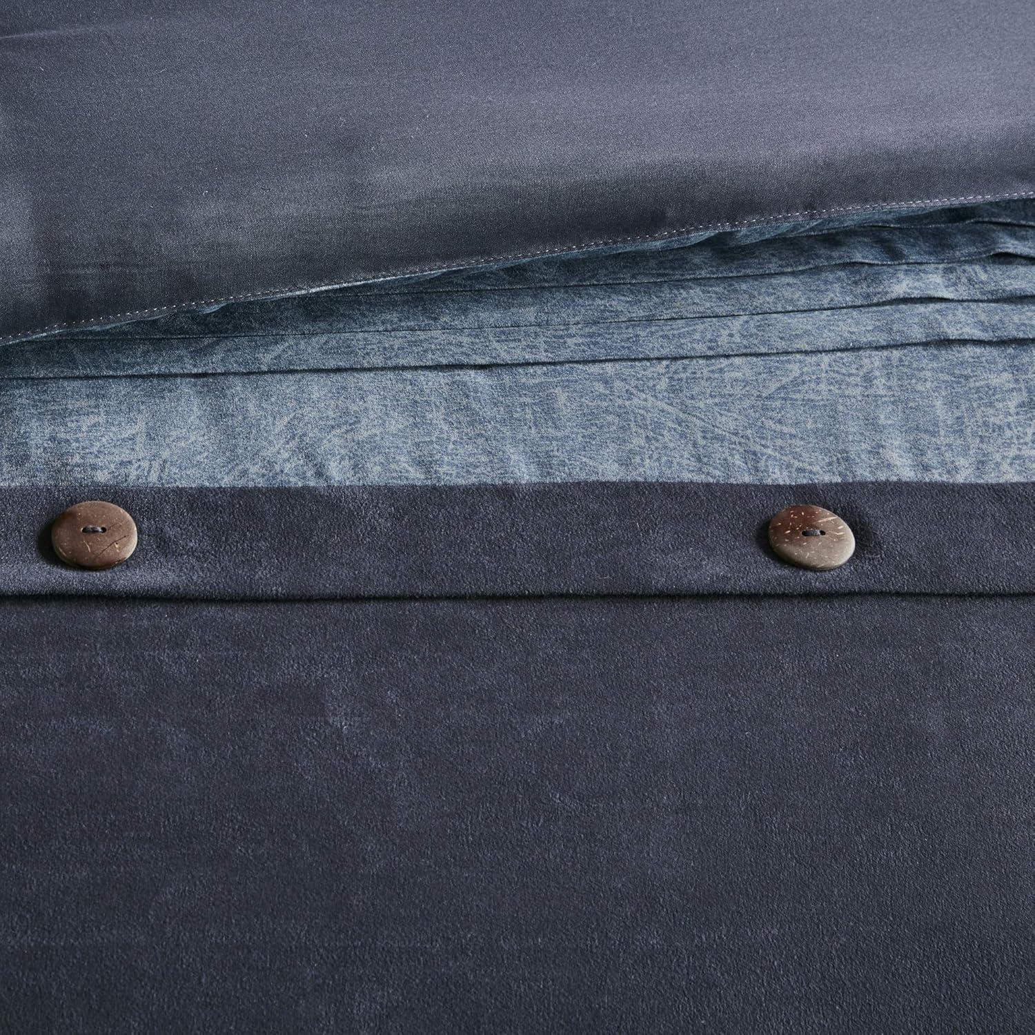 imageMadison Park Boone Cozy Comforter Set Faux Suede Deluxe Hotel Styling All Season Down Alternative Bedding Matching Shams Decorative Pillow Queen 90 in x 90 in Rustic Brown 7 PieceDark Navy 7pcs