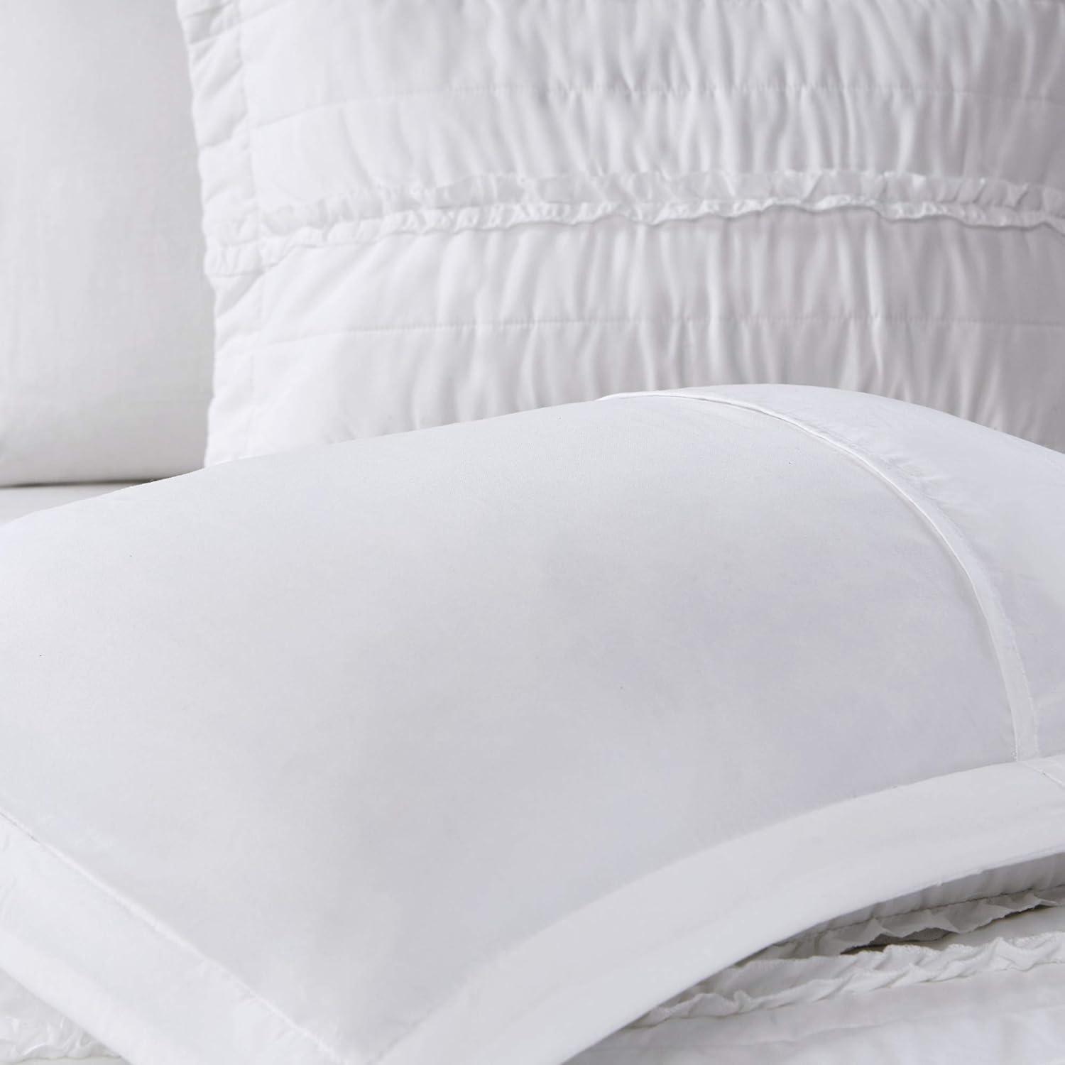 imageMadison Park Celeste Quilt Modern Classic Design All Season Breathable Coverlet Lightweight Bedding Set Matching Shams Decorative Pillow FullQueen90quotx90quot Ruffle White 4 PieceRuffle White