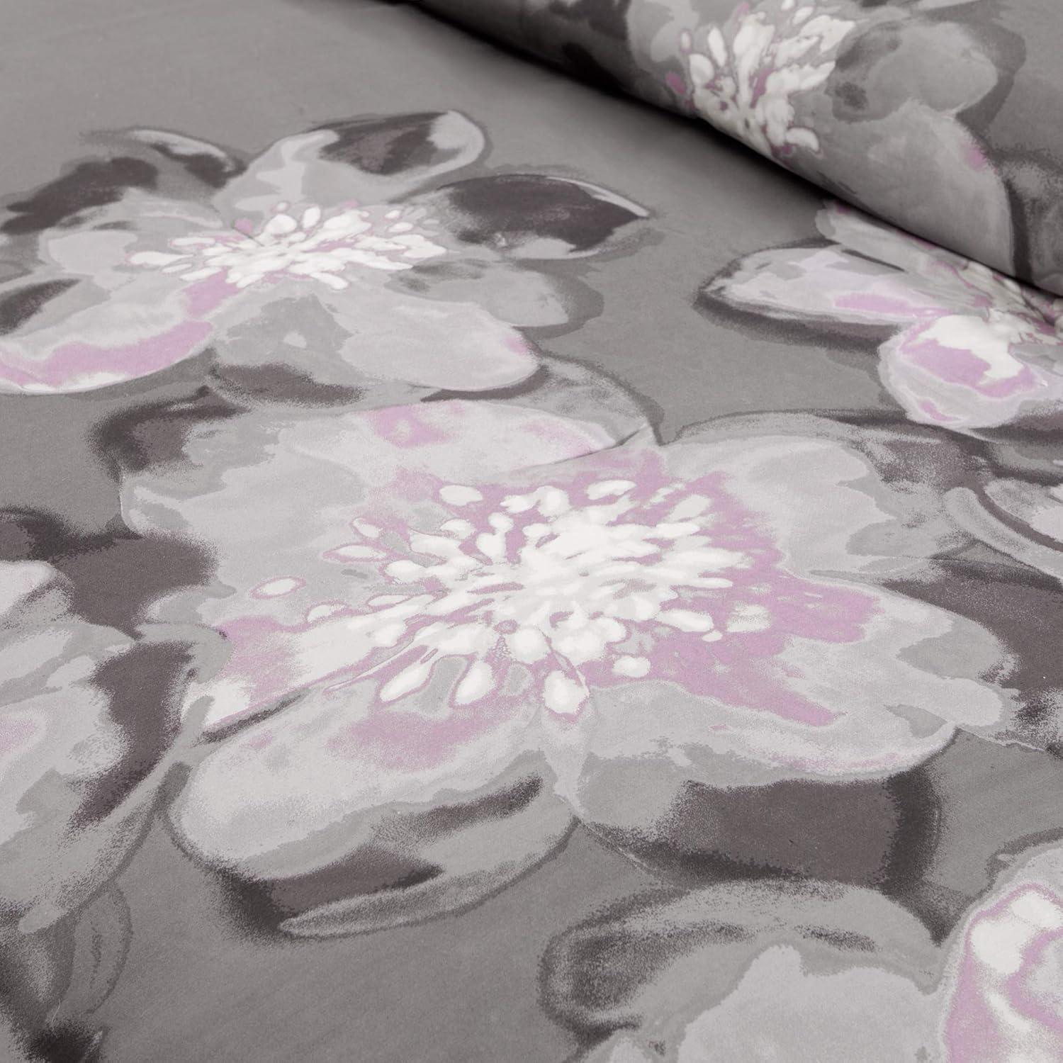 imageMadison Park Cotton Blend Duvet Set Beautiful Floral Design All Season Breathable Comforter Cover Bedding Set Matching Shams FullQueen90quotx90quot Blush 3 PieceSerena Grey
