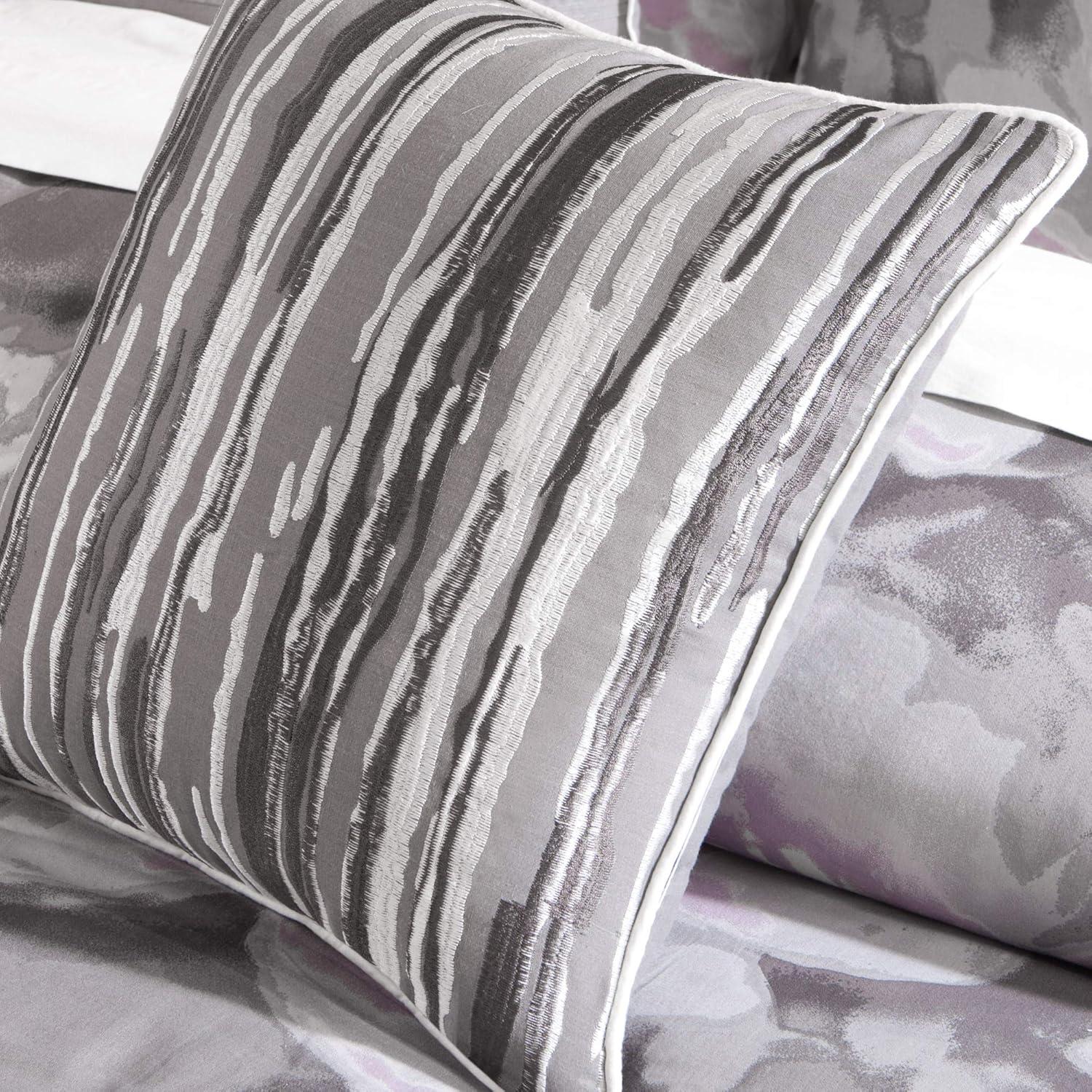 imageMadison Park Cotton Blend Duvet Set Beautiful Floral Design All Season Breathable Comforter Cover Bedding Set Matching Shams FullQueen90quotx90quot Blush 3 PieceSerena Grey