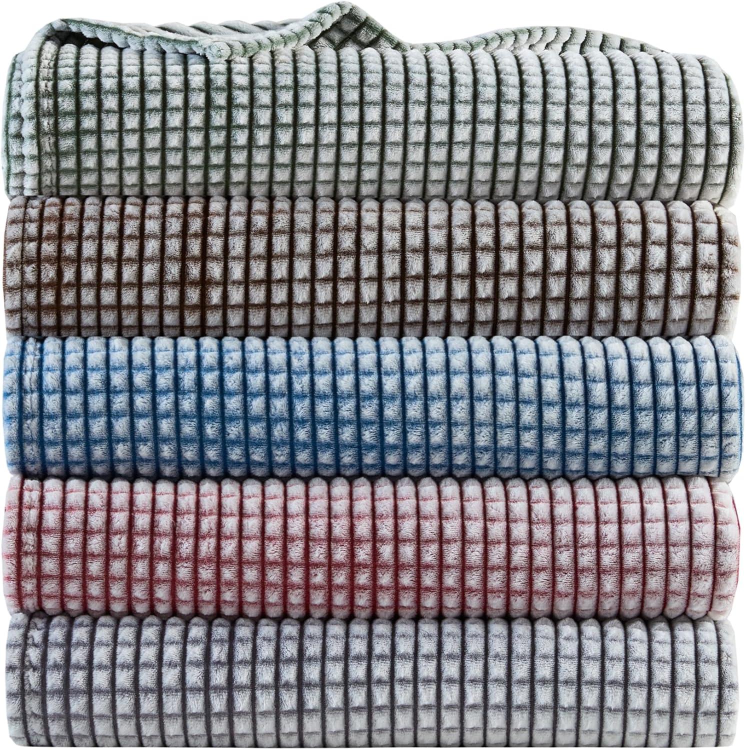 imageMadison Park Cozy Blanket Soft Plush Blanket Chic Backprinted Carved Texture Design Trendy All Seasons Lightweight Bedding for Summer Cover for Bed Couch ampamp Sofa FullQueen GreyBrown