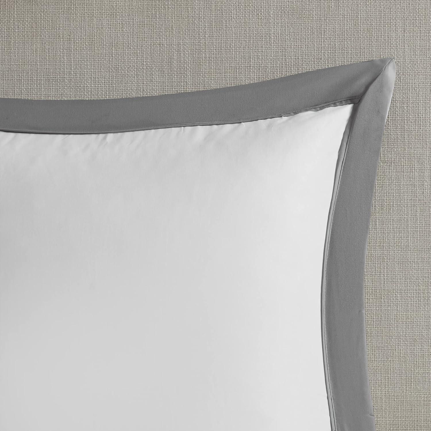 imageMadison Park Cozy Comforter SetDeluxe Hotel Collection All Season Down Alternative Luxury Bedding with Matching Shams Decorative Pillows Queen90quotx90quot Genevieve Navy 7 PieceGrey