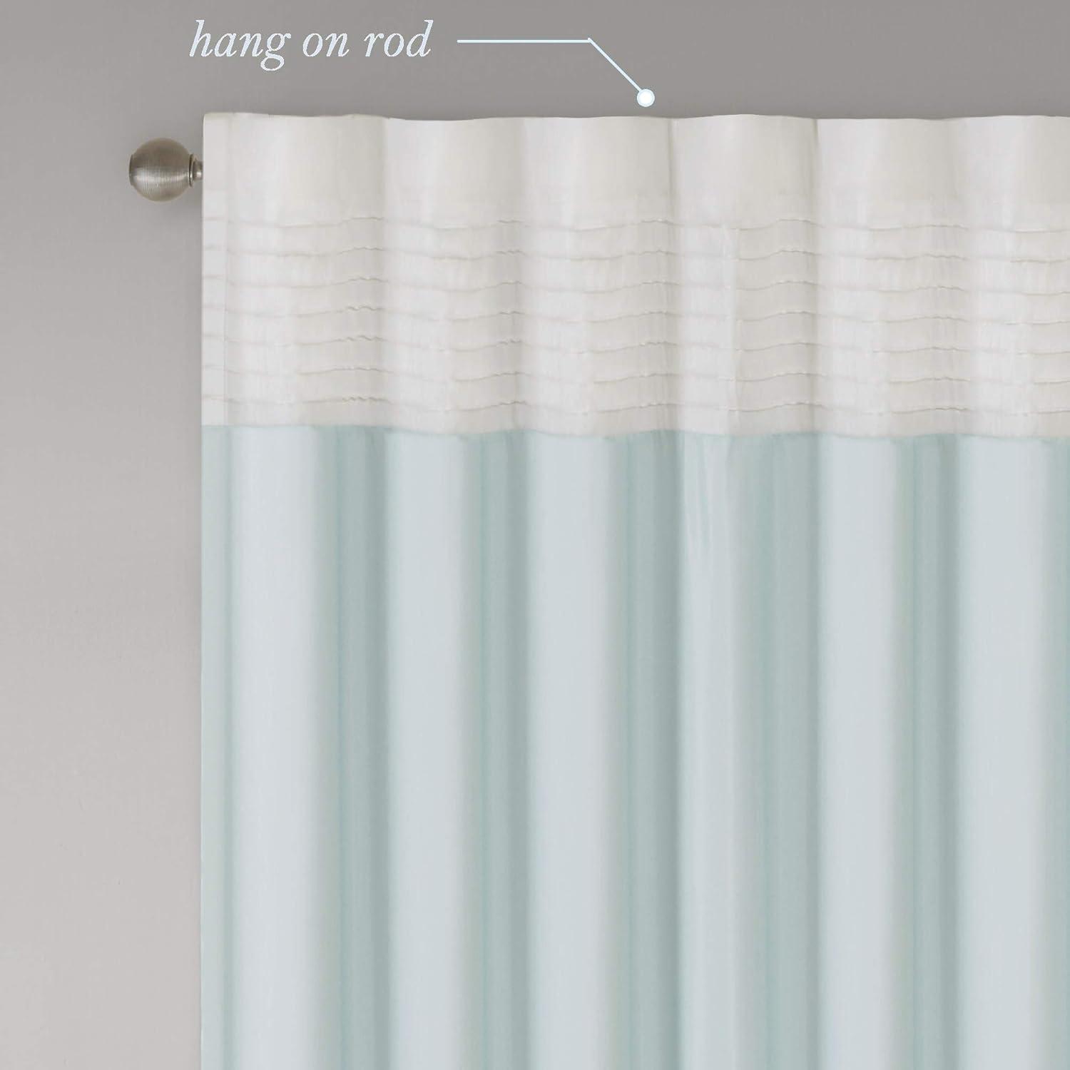 imageMadison Park Dawn Cotton Comforter Set Amherst CurtainDawn Shabby Chic Blue