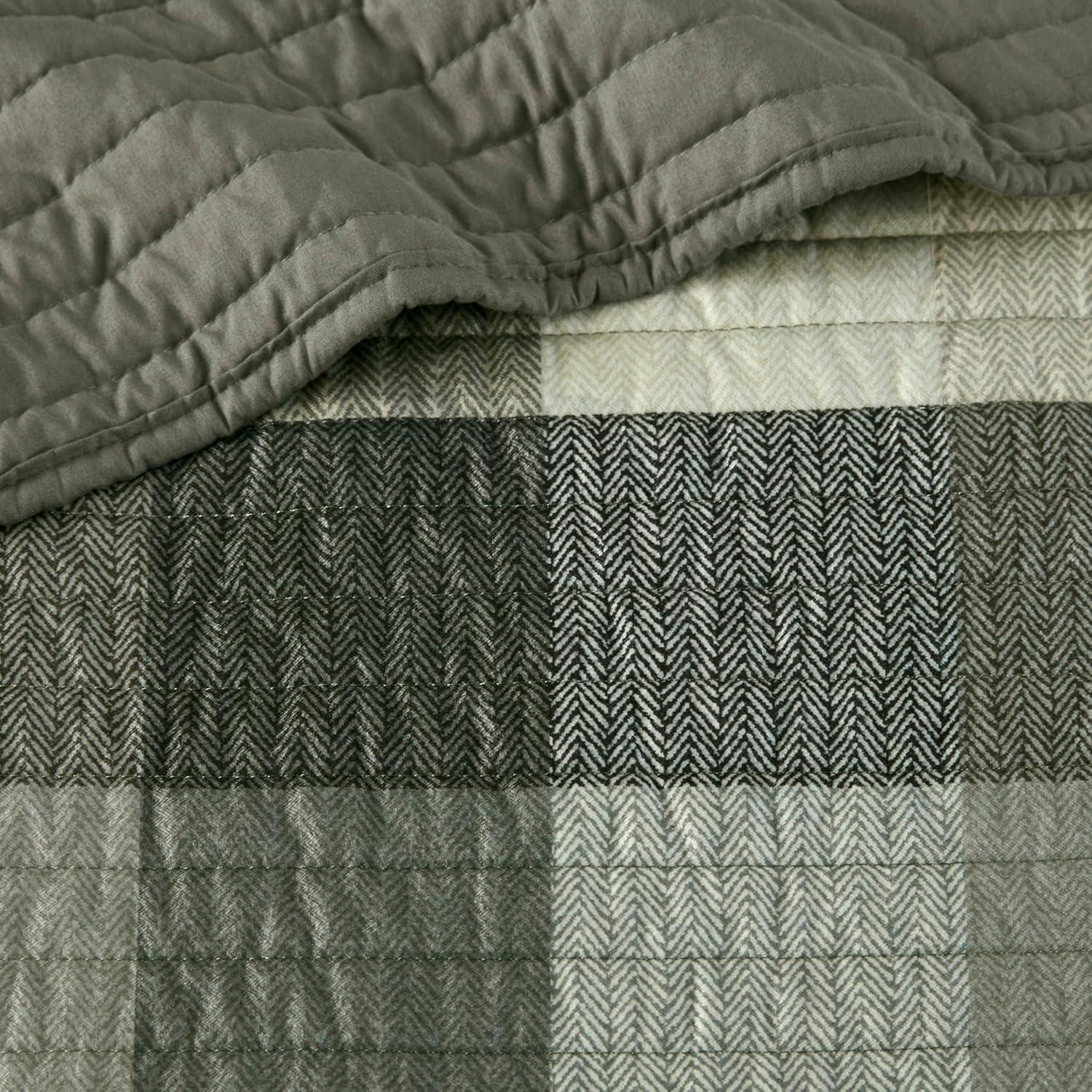 imageMadison Park Daybed Cover Double Sided Quilting Casual Design All Season Bedding Set with Bedskirt Matching Shams Decorative Pillow 75 in x 39 in Yosemite Purple TealPlaid Grey