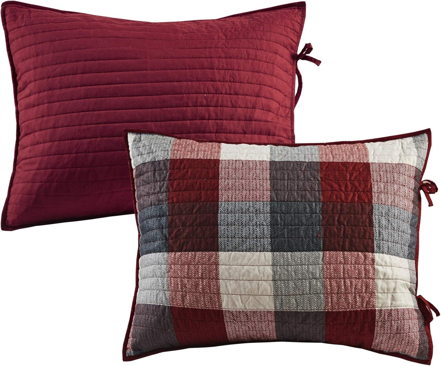 imageMadison Park Daybed Cover Double Sided Quilting Casual Design All Season Bedding Set with Bedskirt Matching Shams Decorative Pillow 75 in x 39 in Yosemite Purple TealPlaid Red