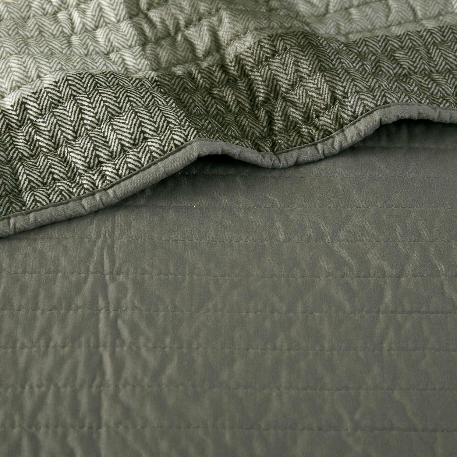 imageMadison Park Daybed Cover Double Sided Quilting Casual Design All Season Bedding Set with Bedskirt Matching Shams Decorative Pillow 75 in x 39 in Yosemite Purple TealPlaid Grey