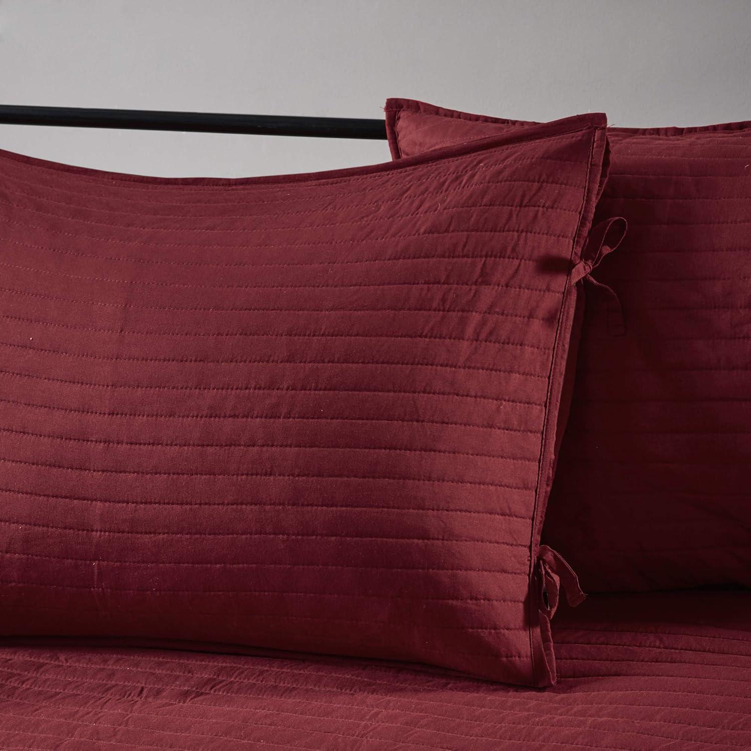 imageMadison Park Daybed Cover Double Sided Quilting Casual Design All Season Bedding Set with Bedskirt Matching Shams Decorative Pillow 75 in x 39 in Yosemite Purple TealPlaid Red