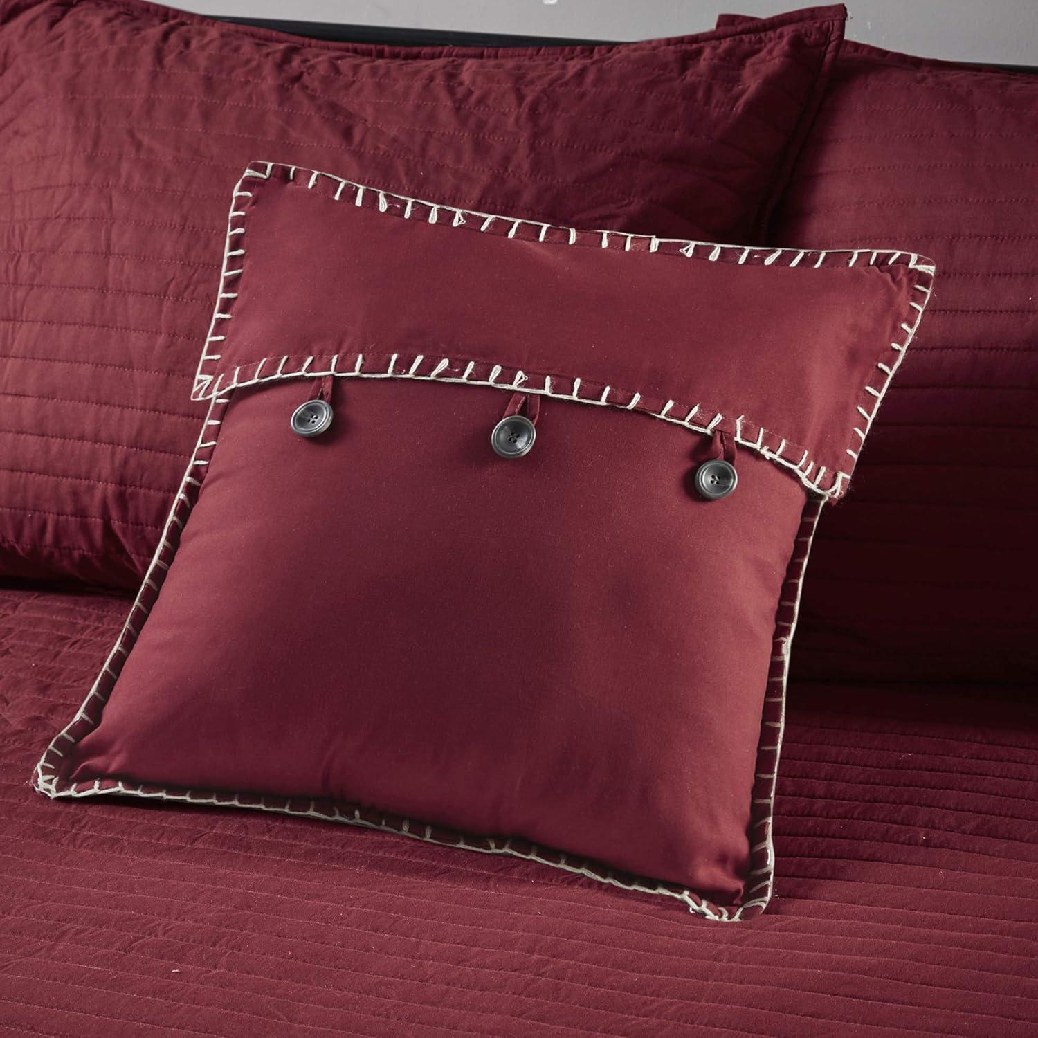imageMadison Park Daybed Cover Double Sided Quilting Casual Design All Season Bedding Set with Bedskirt Matching Shams Decorative Pillow 75 in x 39 in Yosemite Purple TealPlaid Red