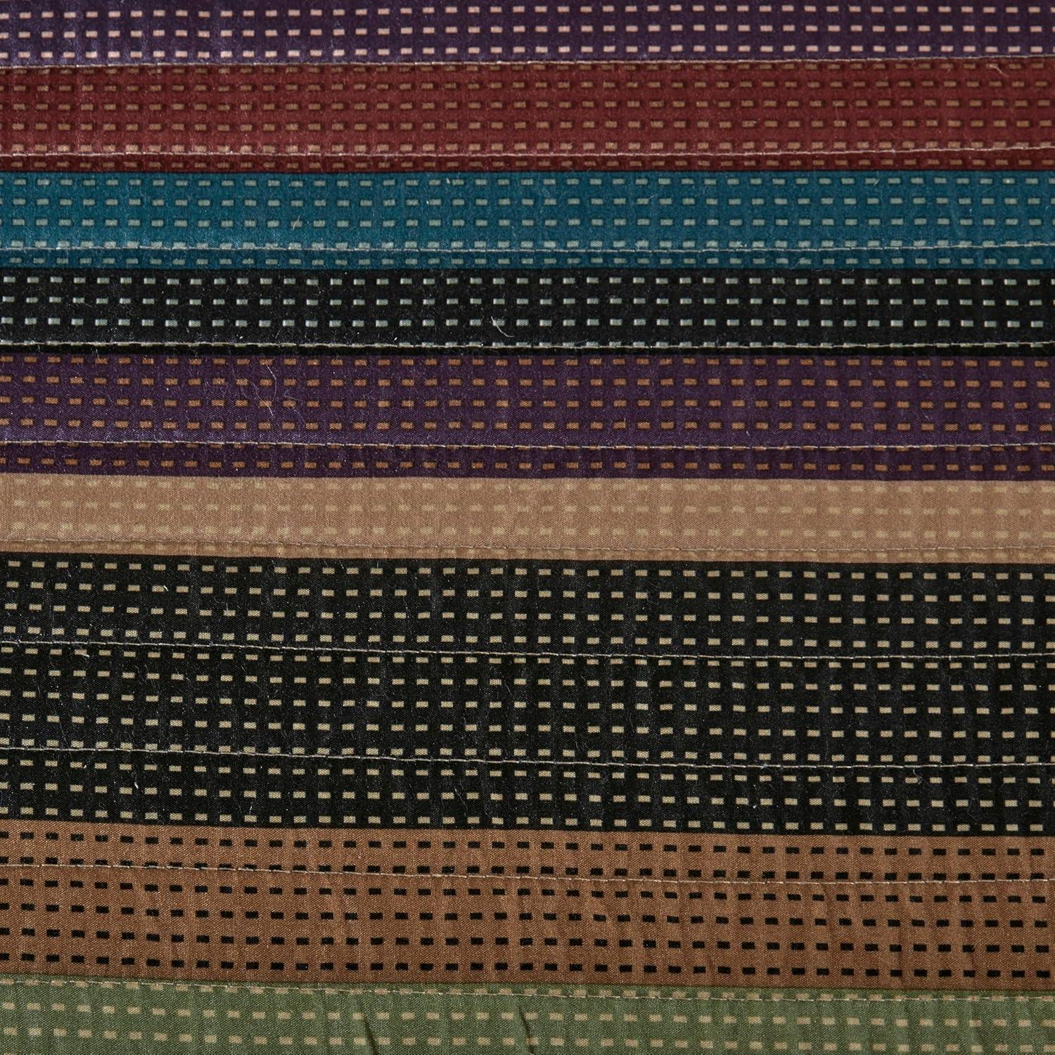 imageMadison Park Daybed Cover Double Sided Quilting Casual Design All Season Bedding Set with Bedskirt Matching Shams Decorative Pillow 75 in x 39 in Yosemite Purple TealStripes Purple Teal