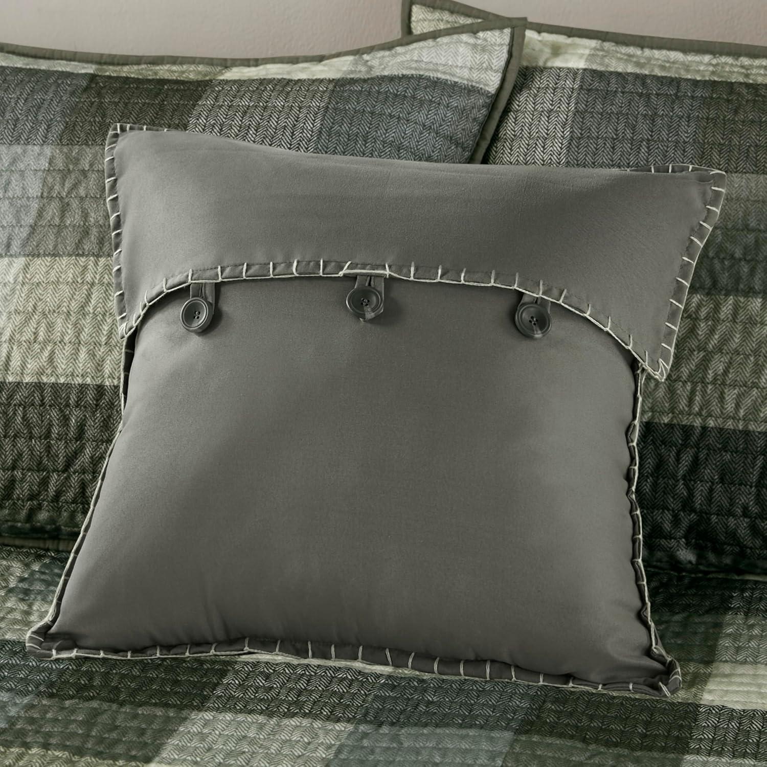 imageMadison Park Daybed Cover Double Sided Quilting Casual Design All Season Bedding Set with Bedskirt Matching Shams Decorative Pillow 75 in x 39 in Yosemite Purple TealPlaid Grey
