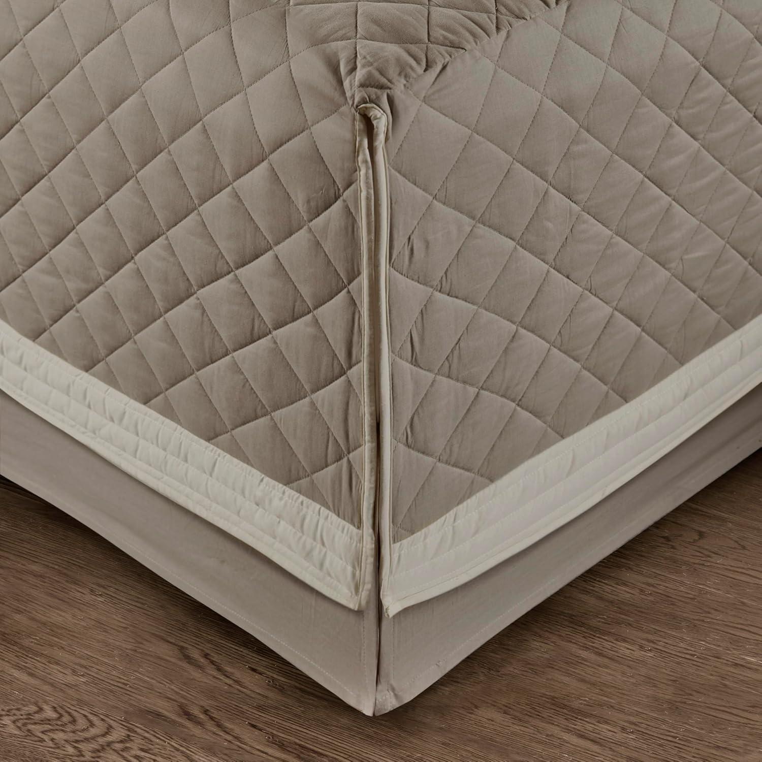 imageMadison Park Daybed Cover Set Trendy Design All Season Luxury Bedding with Bedskirt Matching Shams Decorative Pillow Floral Medallion Quilted Blue 75quotx39quot 6 PieceBreanna Khaki