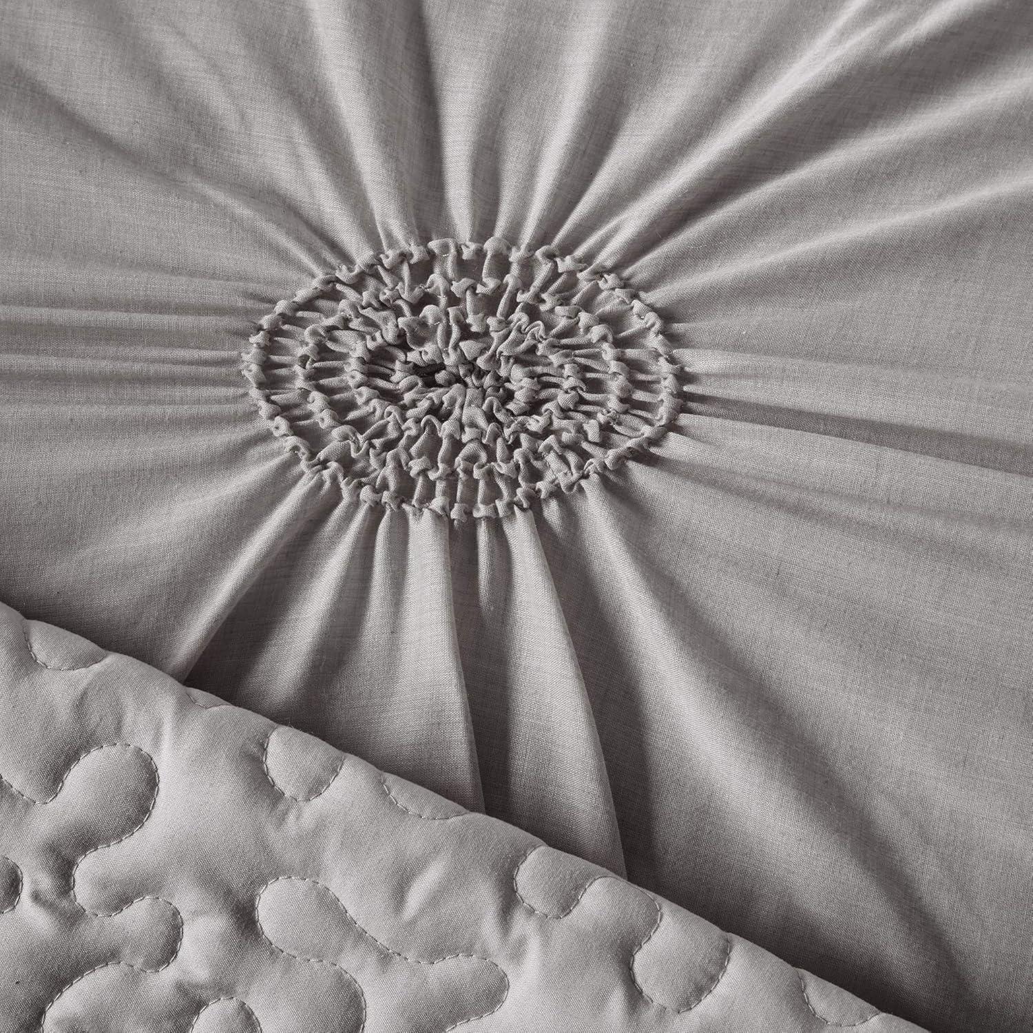 imageMadison Park Daybed Cover Set Trendy Design All Season Luxury Bedding with Bedskirt Matching Shams Decorative Pillow Floral Medallion Quilted Blue 75quotx39quot 6 PieceLeila Dark Gray