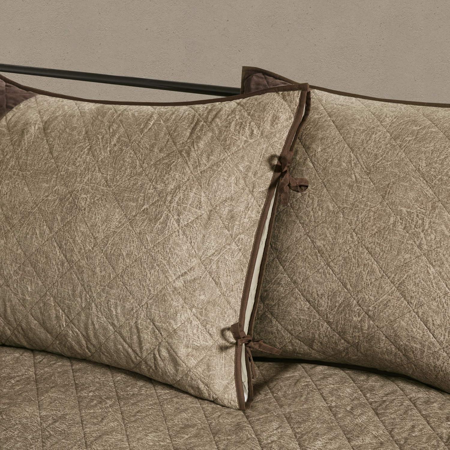 imageMadison Park Daybed Cover Set Trendy Design All Season Luxury Bedding with Bedskirt Matching Shams Decorative Pillow Floral Medallion Quilted Blue 75quotx39quot 6 PieceBoone Brown