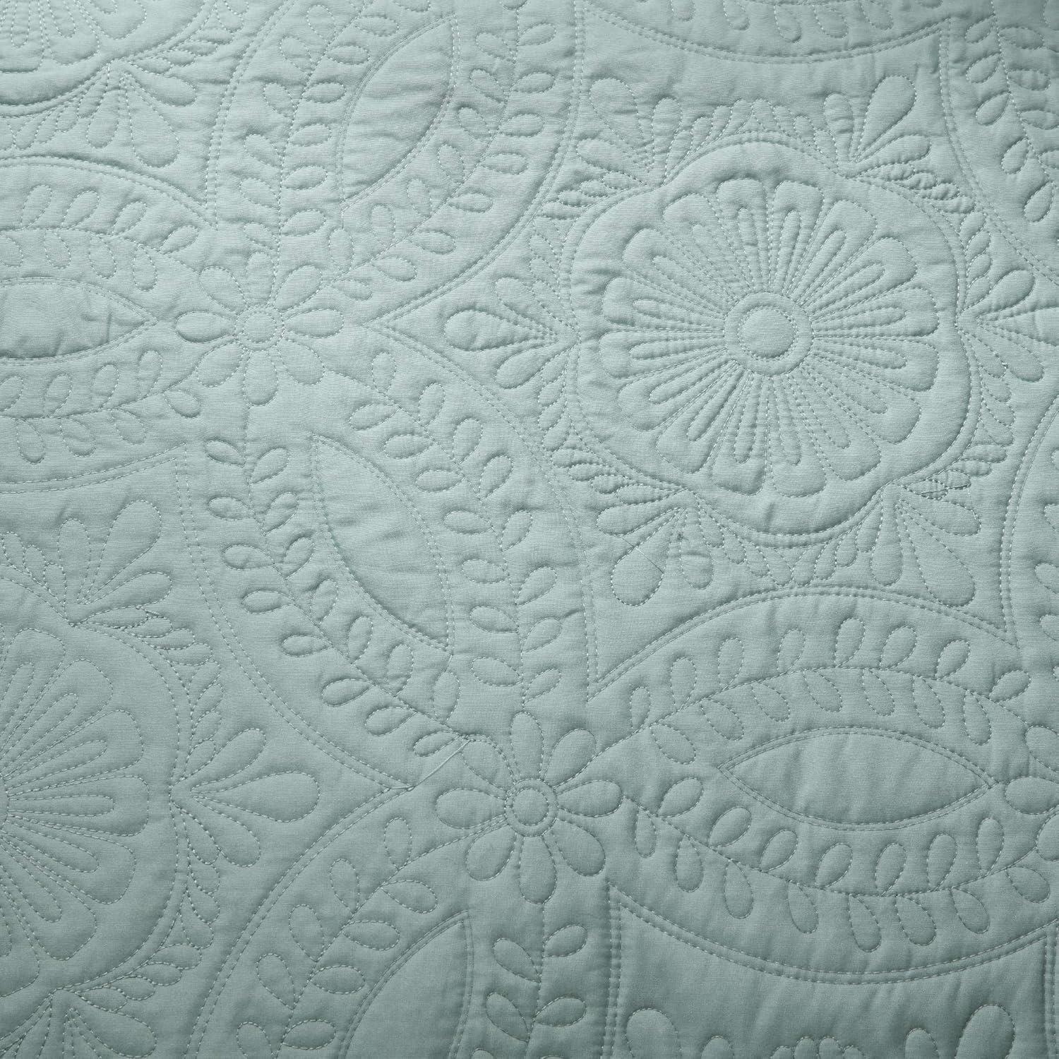 imageMadison Park Daybed Cover Set Trendy Design All Season Luxury Bedding with Bedskirt Matching Shams Decorative Pillow Floral Medallion Quilted Blue 75quotx39quot 6 PiecePeyton Blue