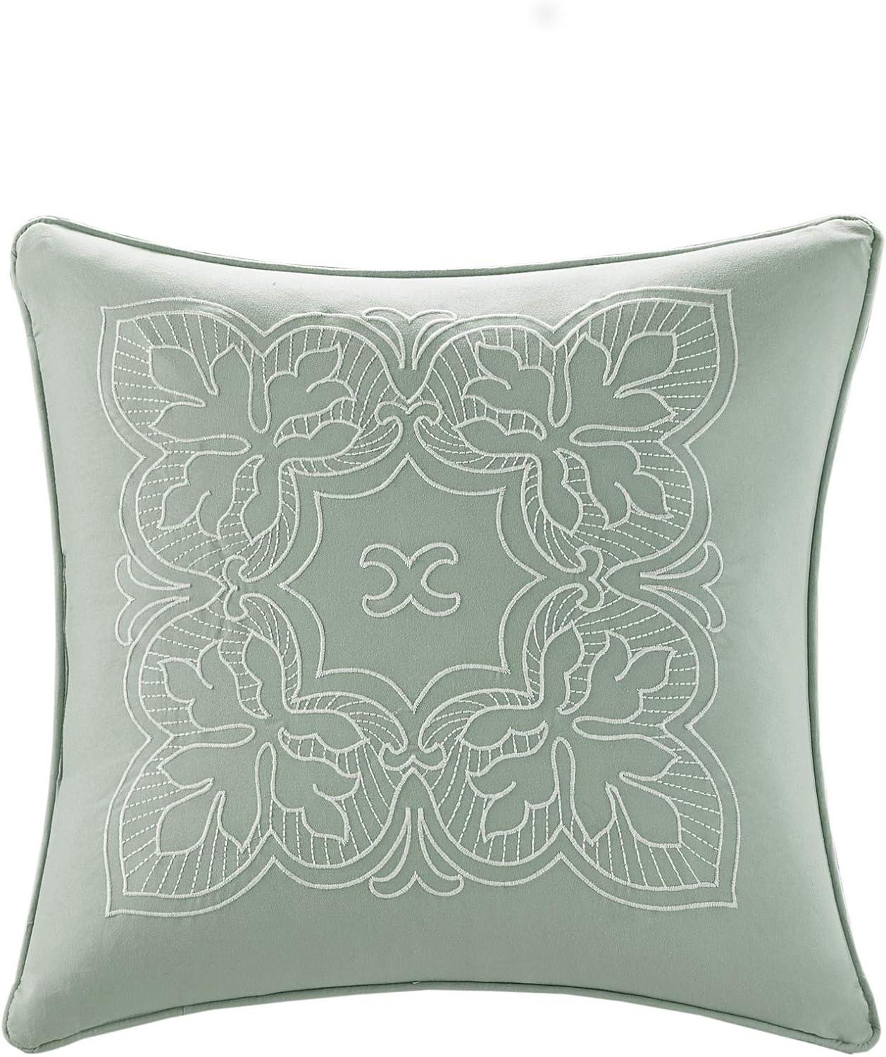 imageMadison Park Daybed Cover Set Damask Quilted Cover for Daybeds All Season Prewashed CottonFilled Coastal Bedding with Scallop Edge Shams Bedskirt Dcor Pillows Tuscany Cream 39quotx75quot 6 PieceSeafoam