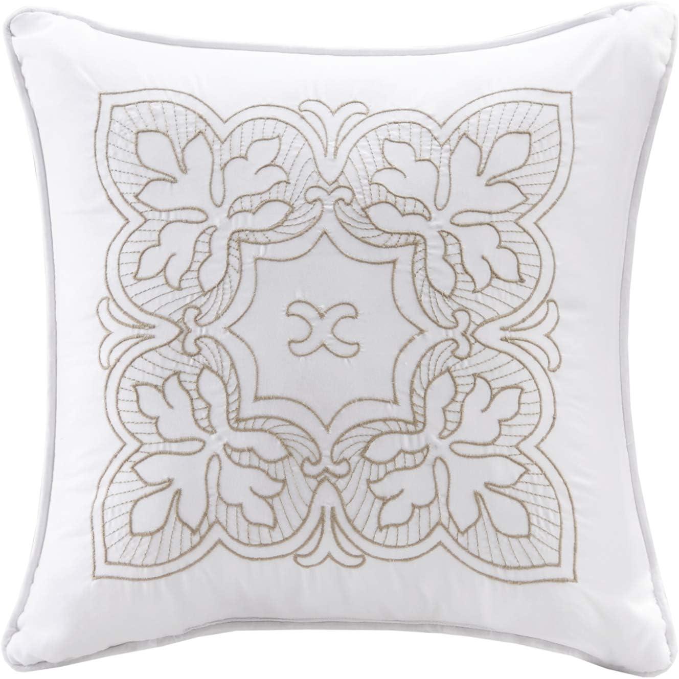 imageMadison Park Daybed Cover Set Damask Quilted Cover for Daybeds All Season Prewashed CottonFilled Coastal Bedding with Scallop Edge Shams Bedskirt Dcor Pillows Tuscany Cream 39quotx75quot 6 PieceWhite