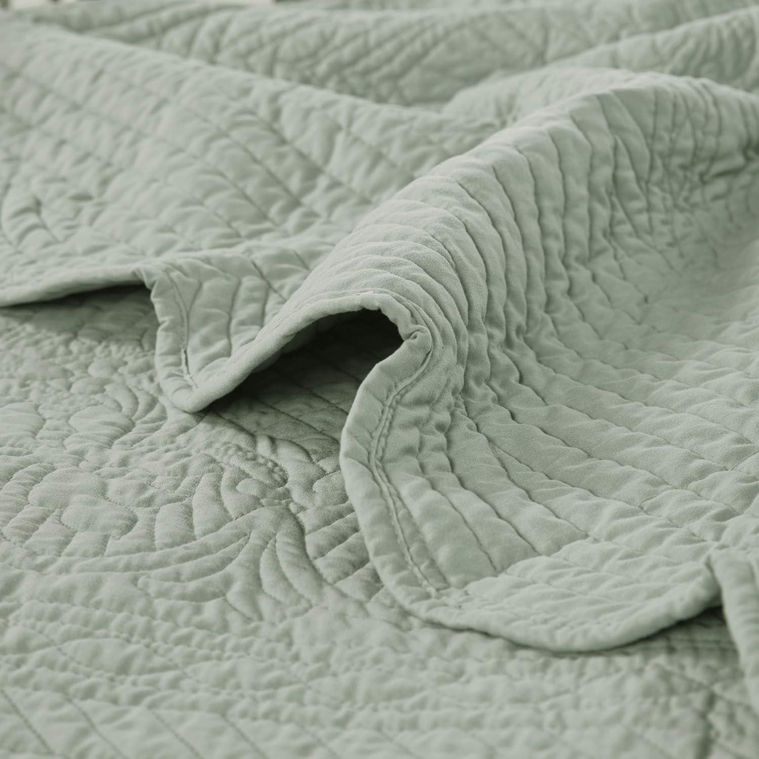 imageMadison Park Daybed Cover Set Damask Quilted Cover for Daybeds All Season Prewashed CottonFilled Coastal Bedding with Scallop Edge Shams Bedskirt Dcor Pillows Tuscany Cream 39quotx75quot 6 PieceSeafoam