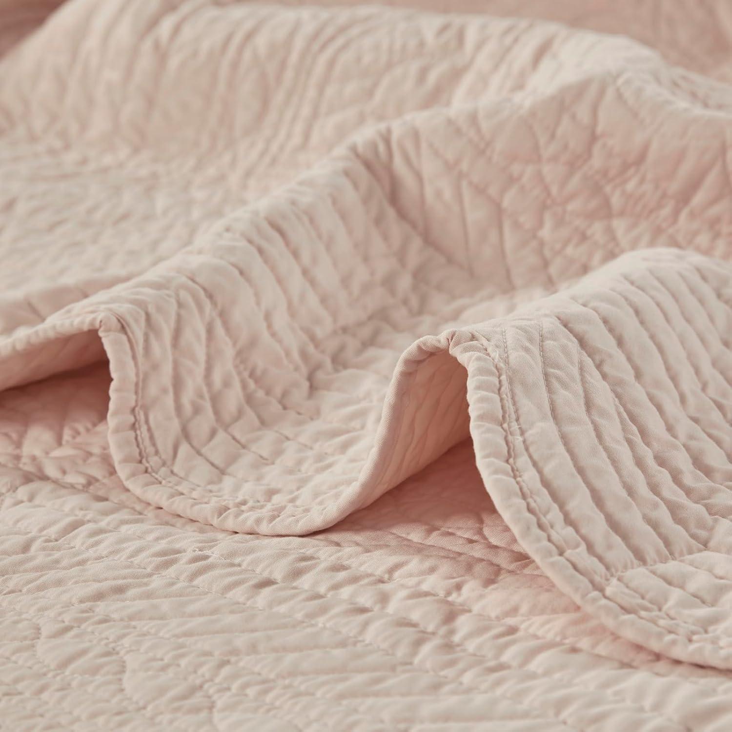 imageMadison Park Daybed Cover Set Damask Quilted Cover for Daybeds All Season Prewashed CottonFilled Coastal Bedding with Scallop Edge Shams Bedskirt Dcor Pillows Tuscany Cream 39quotx75quot 6 PieceBlush