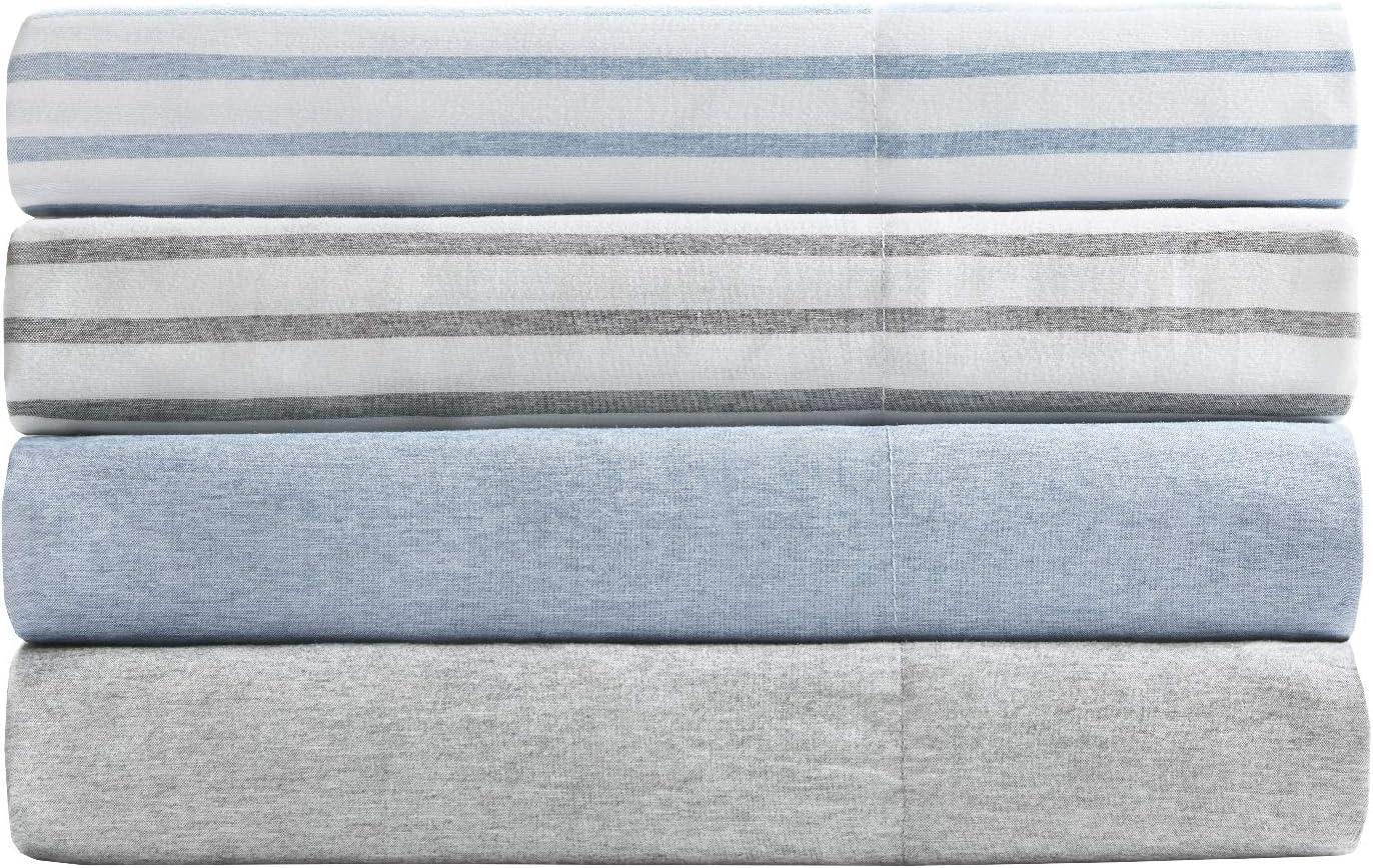 imageMadison Park Essentials Chevron Printed Ultra Soft 4 Piece Sheet Set Grey QueenGrey Stripe