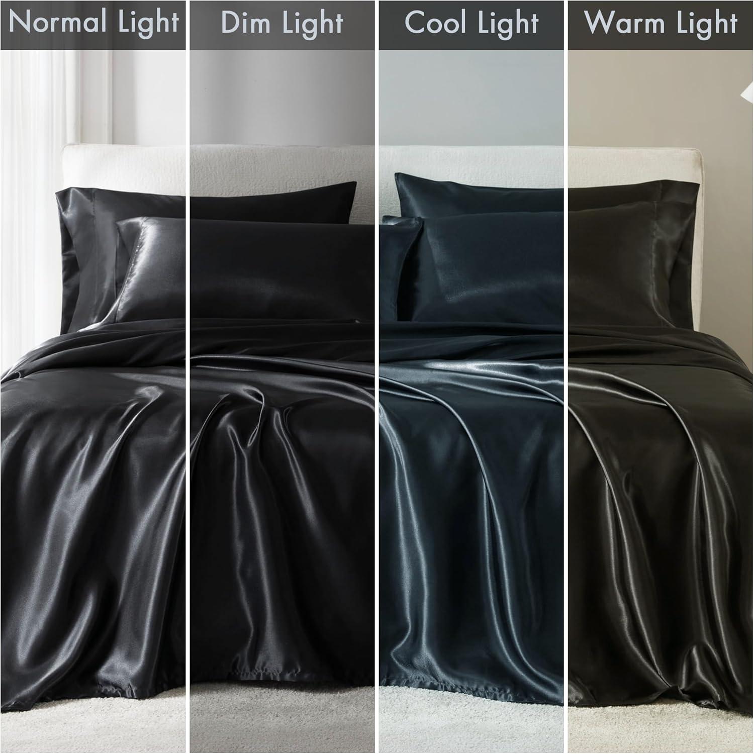 imageMadison Park Essentials Queen Free Luxurious 6 Piece Sheet Set MPE20769Black
