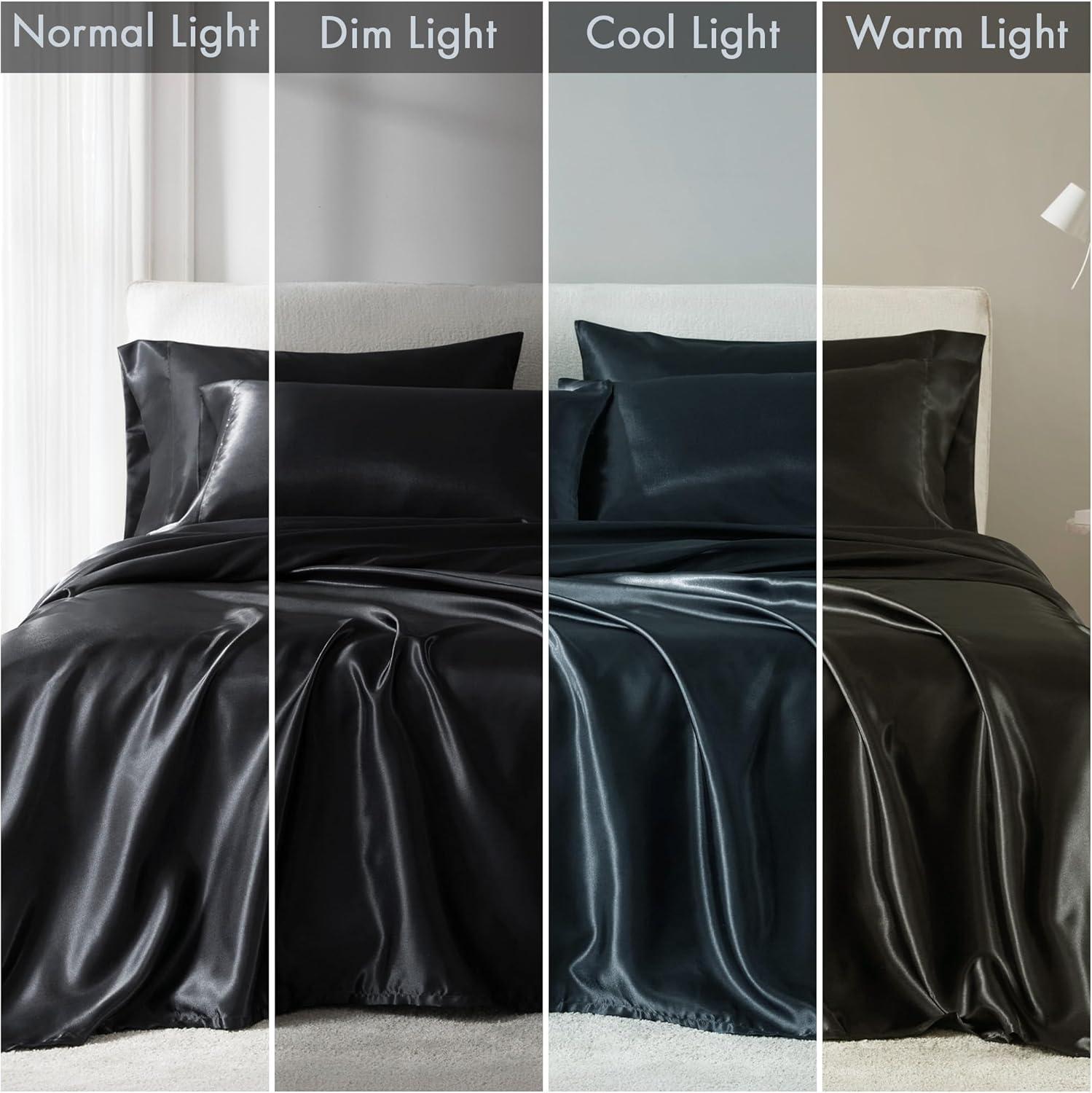imageMadison Park Essentials Queen Free Luxurious 6 Piece Sheet Set MPE20769Black