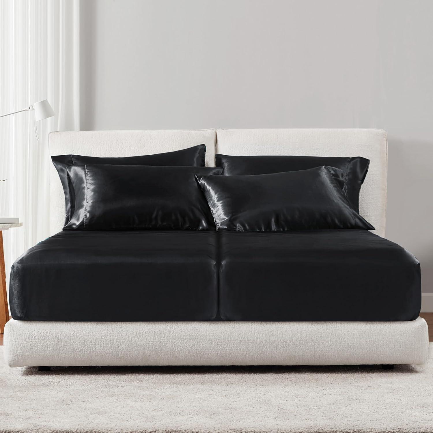 imageMadison Park Essentials Queen Free Luxurious 6 Piece Sheet Set MPE20769Black