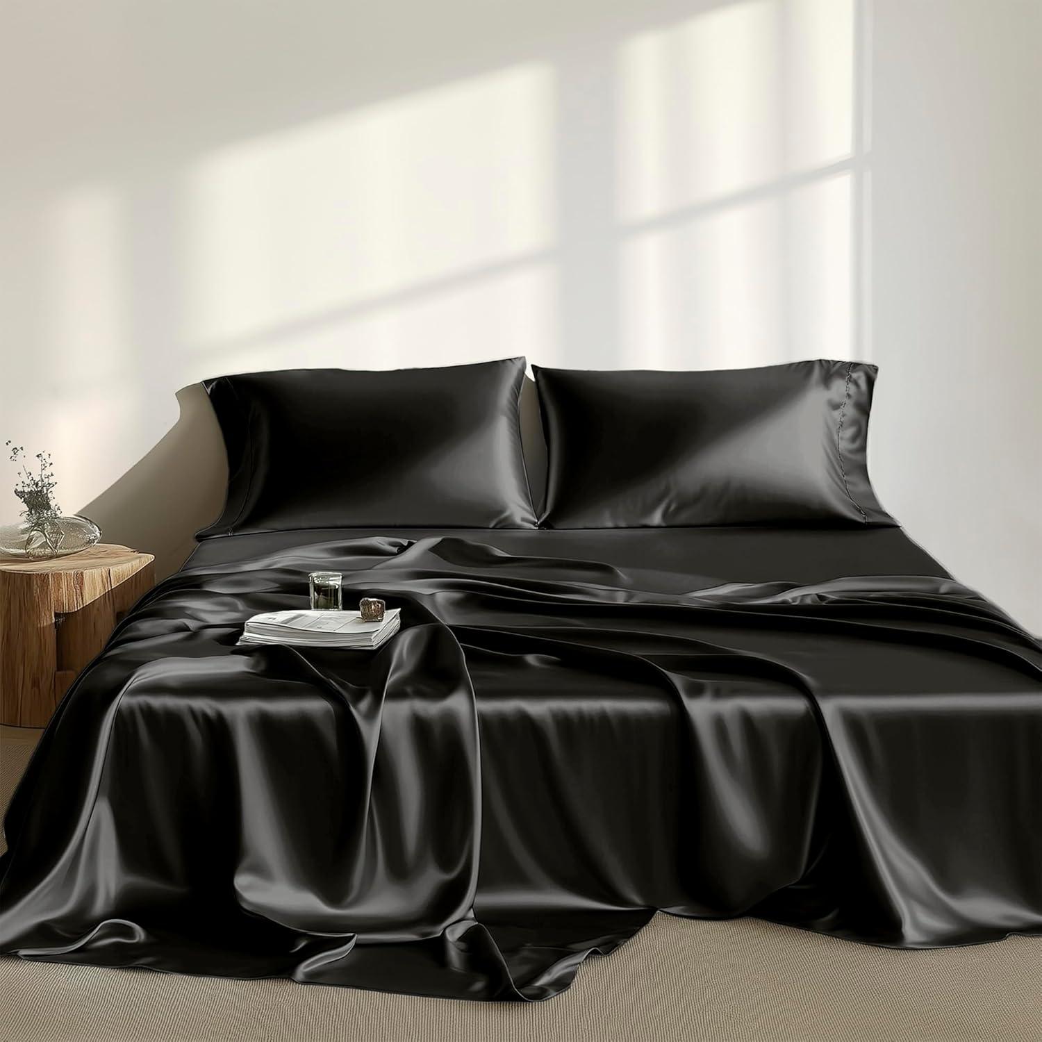 imageMadison Park Essentials Queen Free Luxurious 6 Piece Sheet Set MPE20769Black
