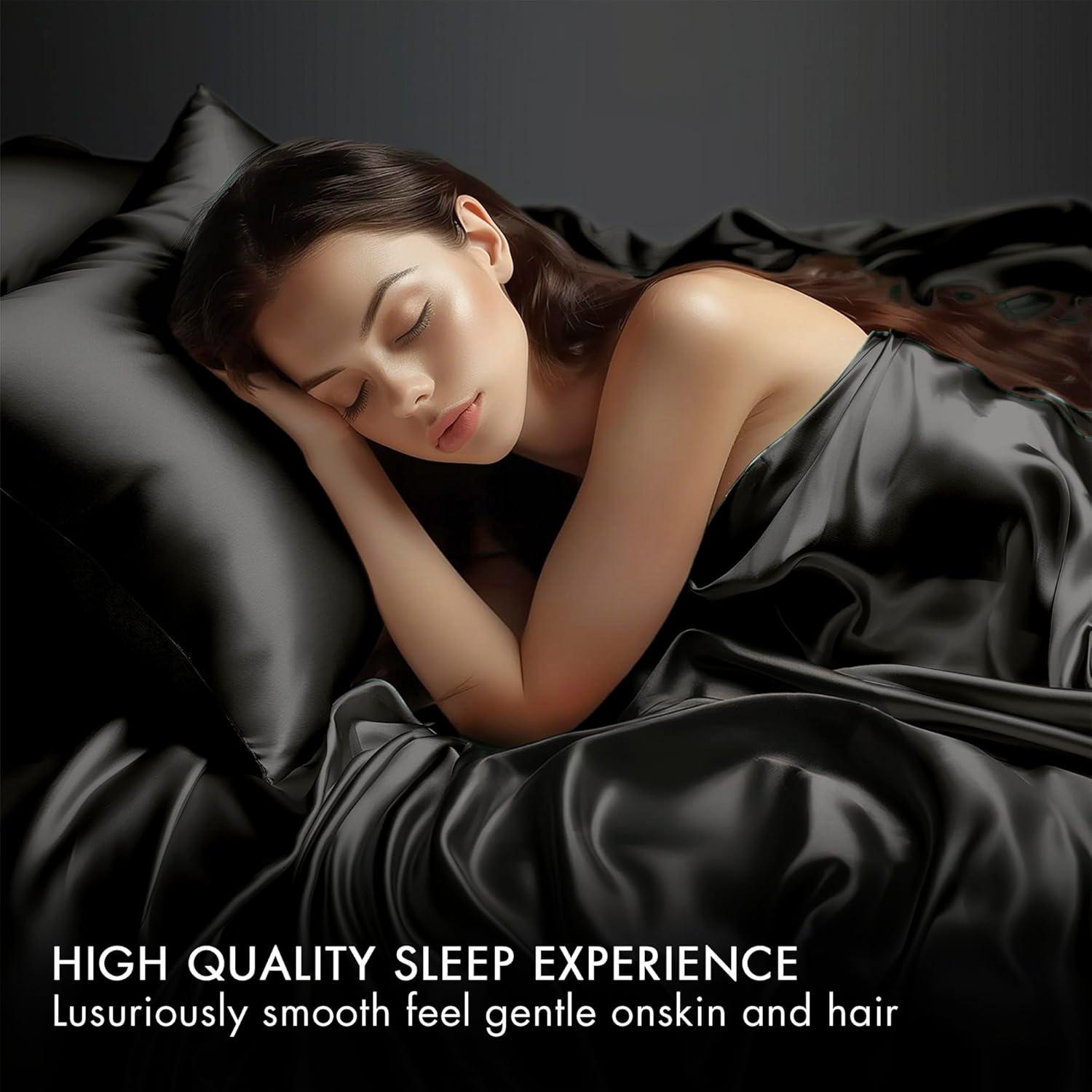 imageMadison Park Essentials Queen Free Luxurious 6 Piece Sheet Set MPE20769Black