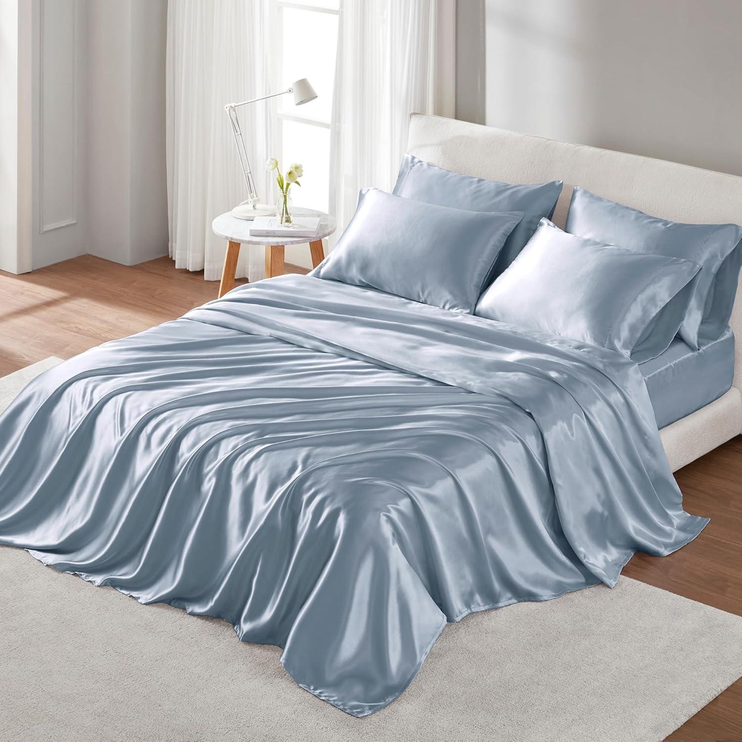 imageMadison Park Essentials Queen Free Luxurious 6 Piece Sheet Set MPE20769Blue