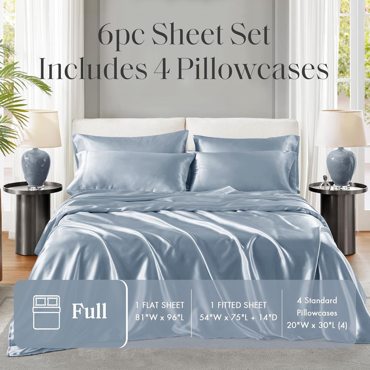 imageMadison Park Essentials Queen Free Luxurious 6 Piece Sheet Set MPE20769Blue