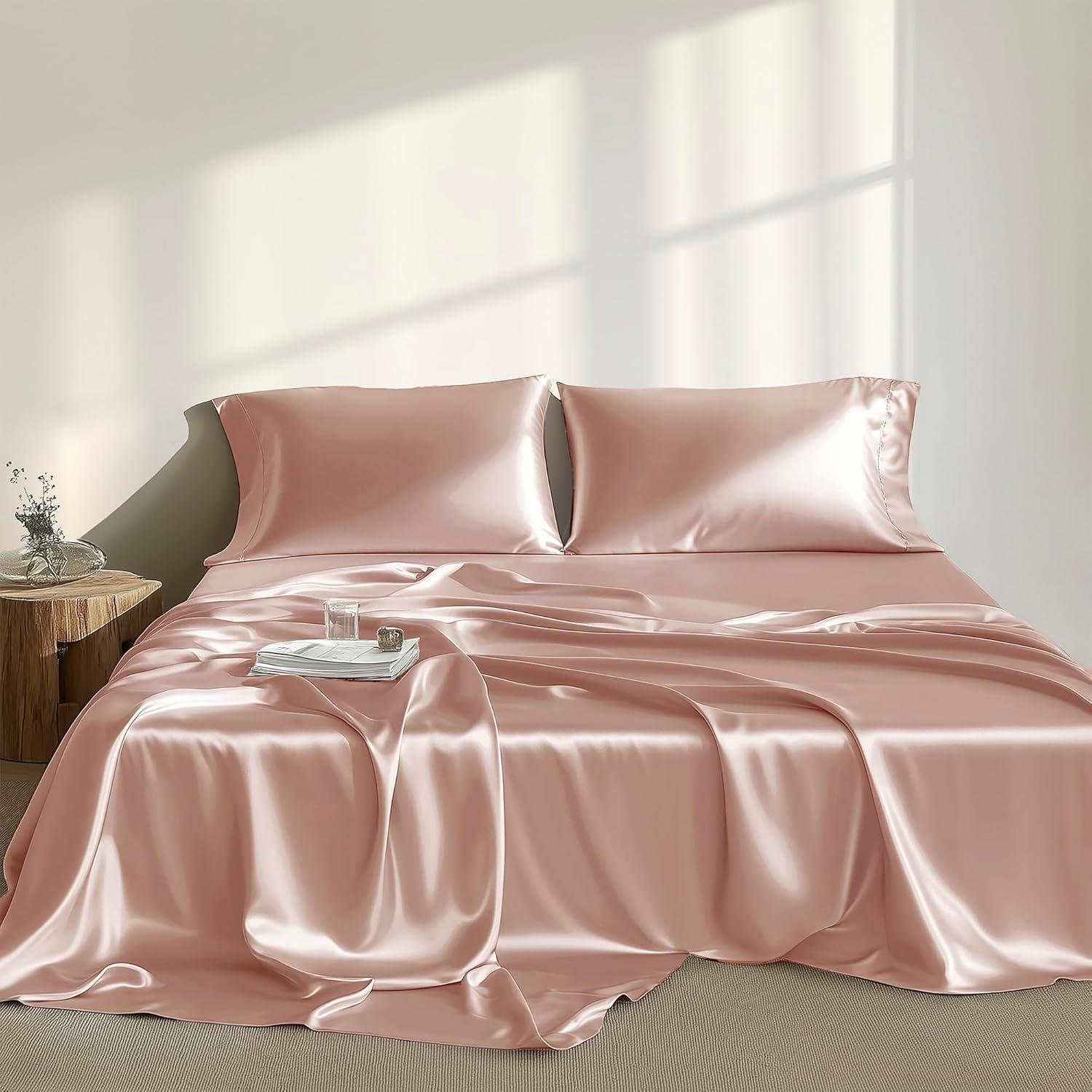 imageMadison Park Essentials Queen Free Luxurious 6 Piece Sheet Set MPE20769Blush