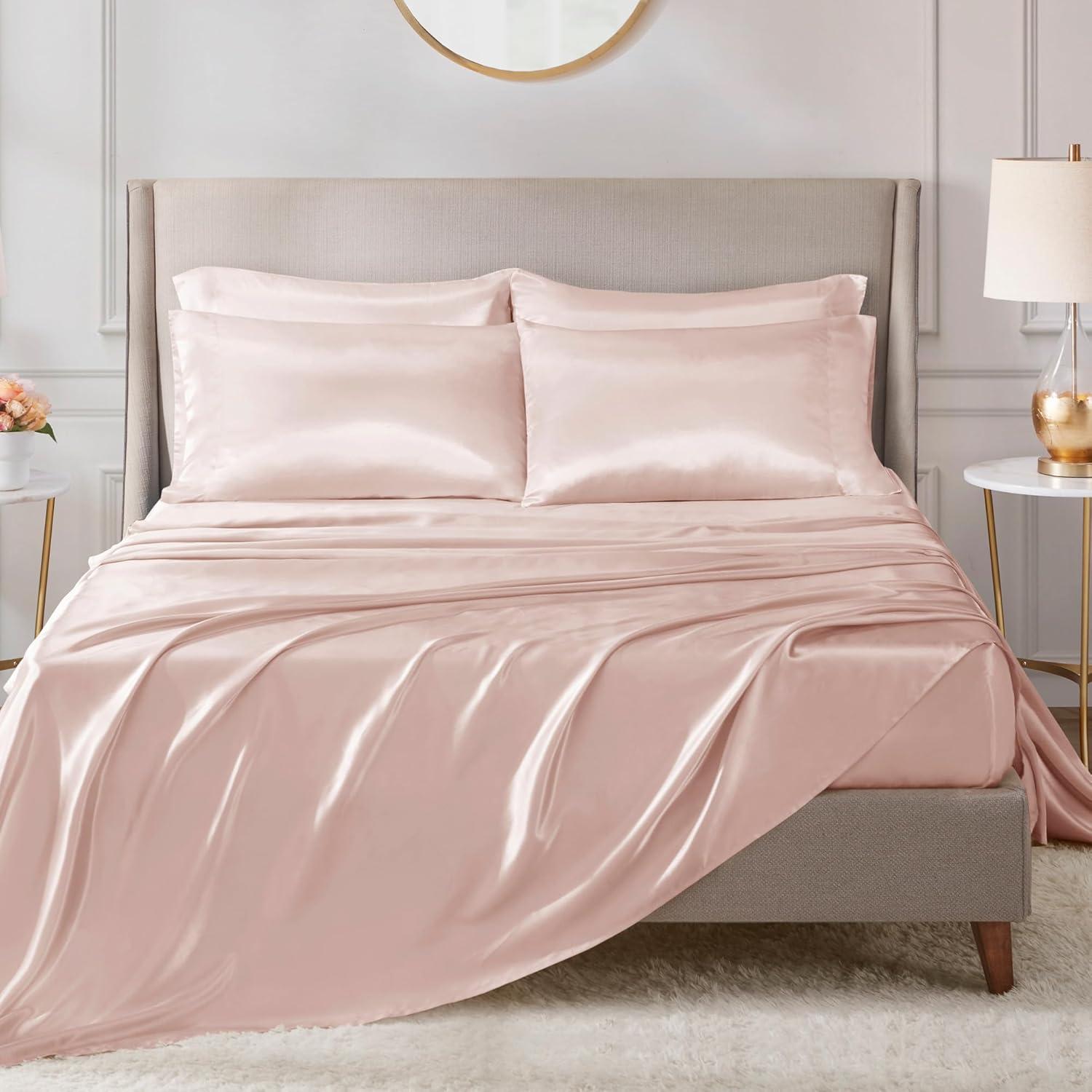 imageMadison Park Essentials Queen Free Luxurious 6 Piece Sheet Set MPE20769Blush