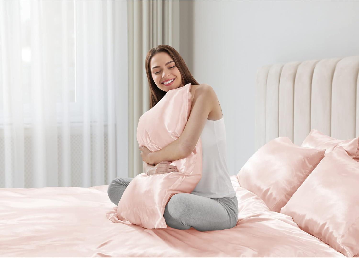 imageMadison Park Essentials Queen Free Luxurious 6 Piece Sheet Set MPE20769Blush
